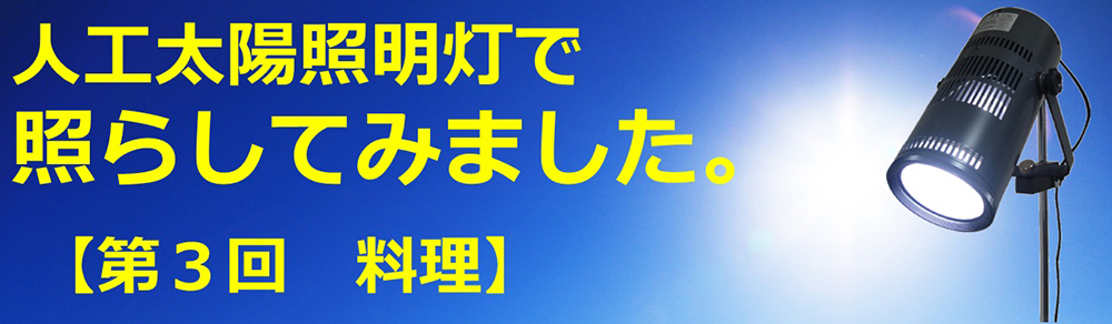 我用人工太阳照明灯照亮了。【第3回　料理】