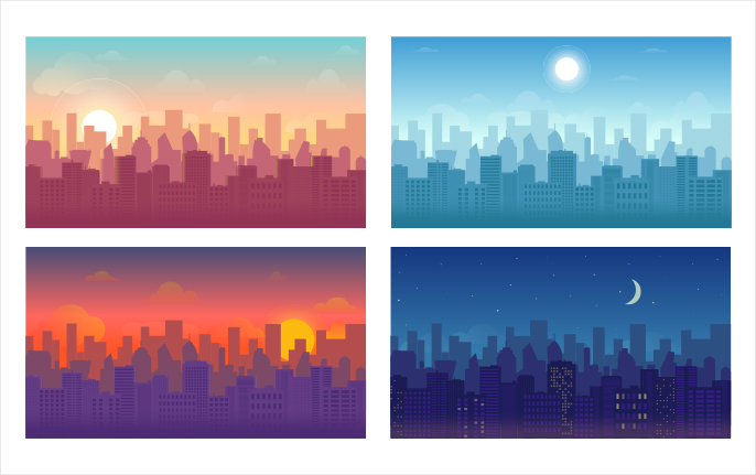 随时间变化的太阳光色温变化